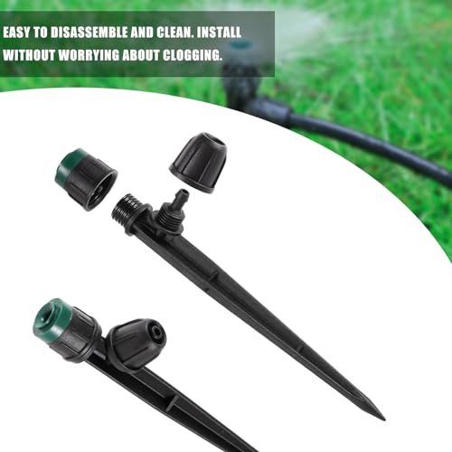 Anti-Drop Drip Irrigation Emitters Sprayers for 1/4" Tubing - style: 100pcs-360 Degree Sprayer