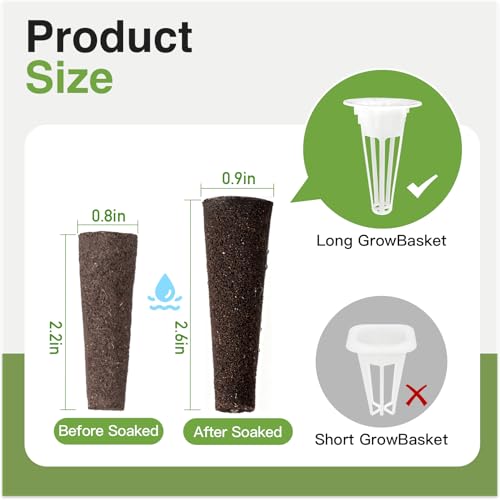60 Pcs Hydroponic Grow Sponges Seed Pods Replacement