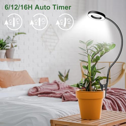 wolezek 2 in 1 Grow Lights for Indoor Plants, 3 Colors 48 LEDs Plant Lights - color: Black 3 Pack