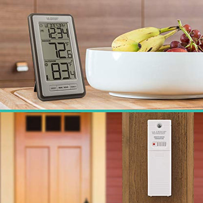 La Crosse WS-9160U-IT V3 Digital Wireless IN/OUT Thermometer with humidity - color: Titanium