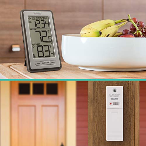 La Crosse WS-9160U-IT V3 Digital Wireless IN/OUT Thermometer with humidity - color: Titanium
