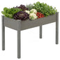 DUMOS 48x24x30 Inch Raised Garden Bed, Elevated Wood Planter Box with Legs - color: Gray, size: 48"D x 24"W x 30"H