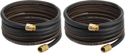 Giraffe Hybrid Garden Hose 5/8" x 25ft, Custom Length, NO Kink, Flexible, Leakproof Hose with Male to Female Fittings, 600 Burst PSI (Pack of 2) - size: 25FT Male Female (Pack of 2)