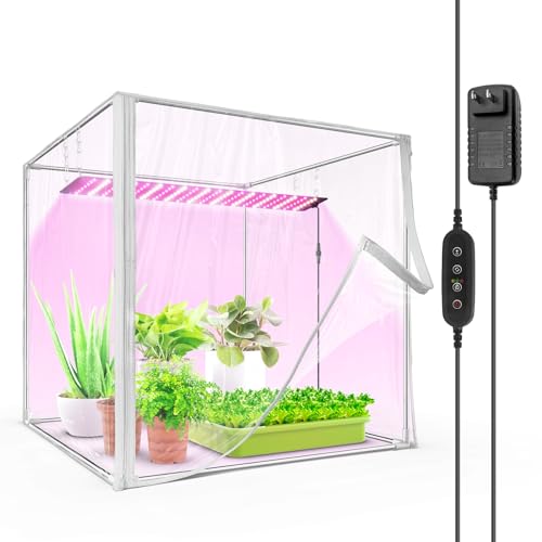 Barrina CX60 Indoor Greenhouse with Grow Light 40W Full Spectrum 23x23x23IN - color: 3 Spectrum-CX60, size: 23x23x23IN w/ Tent