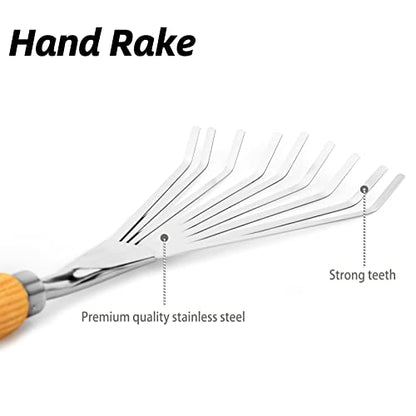 Hand Rake, Small Rake for Gardening, Mini Rakes for Flower beds