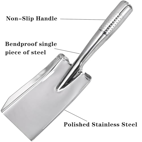 Garden Shovel Hand Trowel, Heavy Duty Stainless Steel Gardening Tools - color: Square shovel