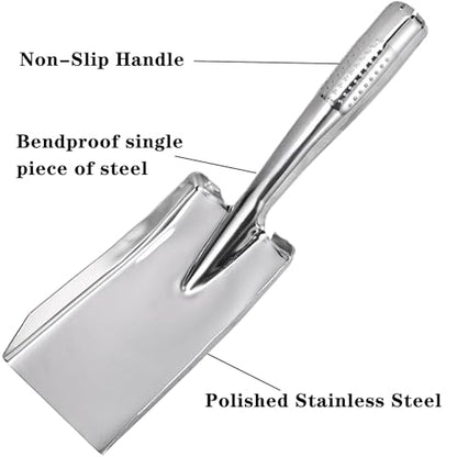 Garden Shovel Hand Trowel, Heavy Duty Stainless Steel Gardening Tools - color: Square shovel