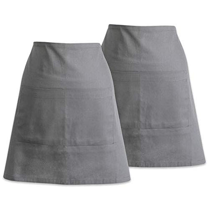 DII Everyday Basic Kitchen Collection - color: Gray, size: Regular Size Chef Apron