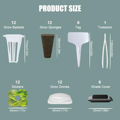61Pcs Hydroponic Pods Supplies, Hydroponics Garden Accessories