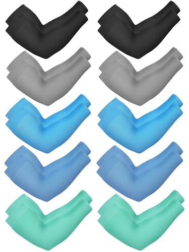 Boao 10 Pcs UV Arm Sleeves Tattoo Cover - color: Vivid Colorful, size: Medium