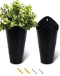 vensovo 2 Pack 12 Inch Galvanized Wall Planters for Flowers, Black - color: Black