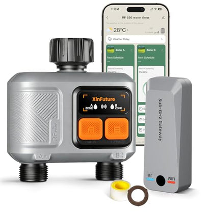 WiFi Sprinkler Timer 2 Zone, Smart Water Timer for Garden Hose - size: 2 Zone