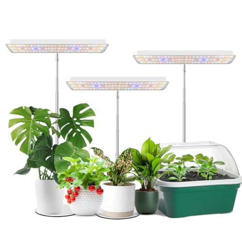 Wiaxulay Grow Lights for Indoor Plants,11in Full Spectrum Plant Light 5V/3A - size: 3 Pack(White)