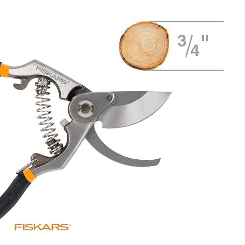 Fiskars Forged Steel Bypass Pruner, 3/4" Cut Capacity Garden Clippers - style: Deluxe Pruner