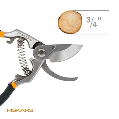 Fiskars Forged Steel Bypass Pruner, 3/4" Cut Capacity Garden Clippers - style: Deluxe Pruner