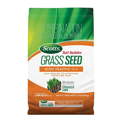 Scotts Turf Builder Grass Seed High Traffic Mix, 2.4 lbs. - size: 2.4 lb.