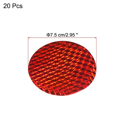 PATIKIL Bird Scare Reflective Devices, 20 Pack Self-Adhesive Keep Bird Away Drive Reflector for Balcony Window Door, Red