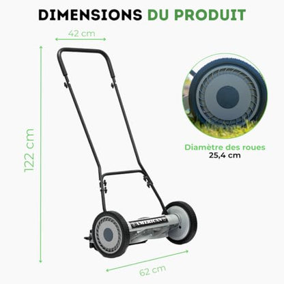 American Lawn Mower 1815-18 18-Inch 5-Blade Push Reel Lawn Mower, Black - size: 18-Inch, 5-Blade