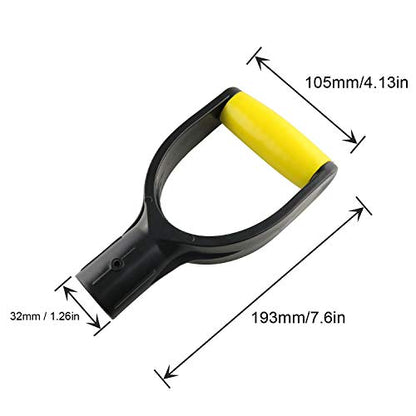 32mm Inner Diameter Plastic Spade Handle Shovel D Grip Handle Good Hand Protect Garden Accessories for Snow Shovel Digging Raking Tools