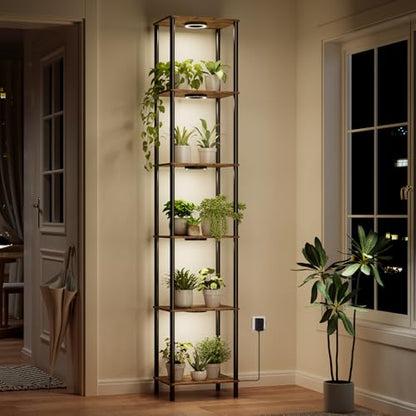 Bstrip Plant Stand Indoor with Grow Light, 81.3in Tall Indoor Plant Shelf - size: 81.3" H