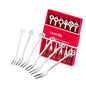 6 Pack Small Forks for Appetizers Seafood Pickle Cocktail, Stainless Steel