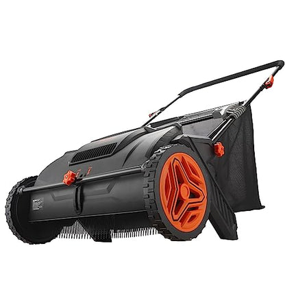 VEVOR Push Lawn Sweeper 21" Leaf & Grass Collector 3.5 cu. ft. Hopper Bag