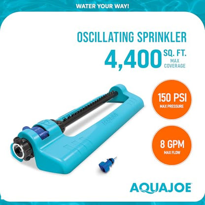 Aqua Joe Oscillating Lawn Sprinkler, 4400 Sq Ft, 2 Pack, SJI-OMS20