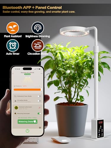 GLOWRIUM Smart Grow Lights for Indoor Plants, Full Spectrum LED Plant Light - color: White-1