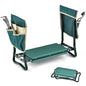 HAPPYGRILL Garden Kneeler Bench for Kneeling and Sitting, Portable Garden Kneeler Seat with 2 Large Tool Pouches, EVA Foam Kneeling Pad, Foldable Gardening Tool Bench