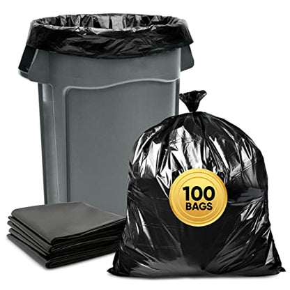Tasker 44-45 Gallon Trash Bags Heavy Duty, Commercial & Office Garbage Bags