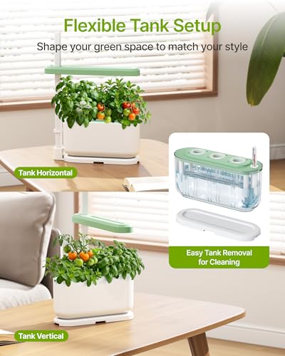 SUNCOZE Hydroponics Growing System Kit with 3 Pods for Beginners