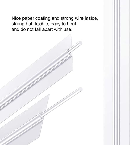 Easytle 1200 Pcs 5" White Paper Twist Ties Bread Ties White Twist Ties Twisty-Ties Bag Ties Twist Ties for Bags Bread Wire Ties Twist Tie for Party Cello Candy Bread Coffee Bags Cake Pops (Pack of 3) - size: 1200 Pcs (Pack of 3)