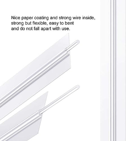 Easytle 1200 Pcs 5" White Paper Twist Ties Bread Ties White Twist Ties Twisty-Ties Bag Ties Twist Ties for Bags Bread Wire Ties Twist Tie for Party Cello Candy Bread Coffee Bags Cake Pops (Pack of 3) - size: 1200 Pcs (Pack of 3)