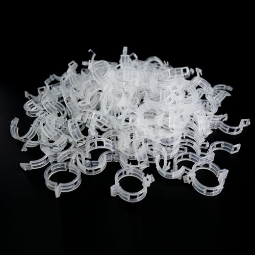 Tomato Clips for Climbing Plants 100 Pack Clear Reusable Plastic