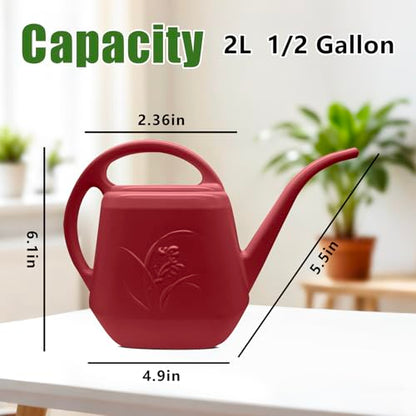 Plant Watering Can - Wine Red - 1/2 Gallon - color: Wine Red