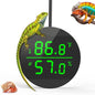 QZQ Reptile Thermometer and Humidity Gauge, Digital Display, Black - color: Black
