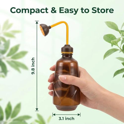 Watering Can for Seedlings, 15oz Plant Watering Can, Indoor Plant Watering Can, Flower Watering Can, Small Watering Can for Houseplants, Garden Flowers, Succulents(Brown) - color: Brown