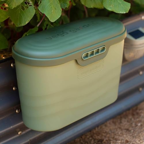 Vego Garden Heavy-Duty Hanging Garden Toolbox, Weather-Resistant Durable Polymer, Holds Up to 44 lbs, Features a Rounded Lid Basil Green - color: Basil Green