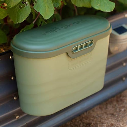 Vego Garden Heavy-Duty Hanging Garden Toolbox, Weather-Resistant Durable Polymer, Holds Up to 44 lbs, Features a Rounded Lid Basil Green - color: Basil Green
