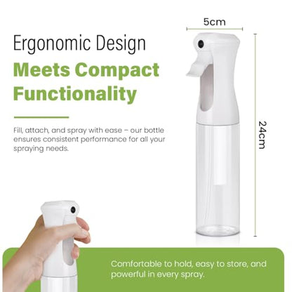 VIGOR PATH Continuous Mist Clear Spray Bottle 200ml Fine Mist Hair 2 Pack - color: Clear - 5oz