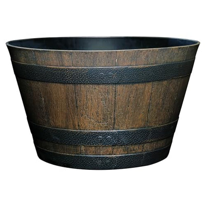 20.5" Jameson Whiskey Barrel with Drainage in Kentucky Walnut