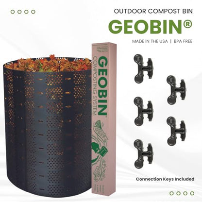 Compost Bin by GEOBIN - 246 Gallon, Expandable, Easy Assembly, Made in The USA (Green) - color: Green