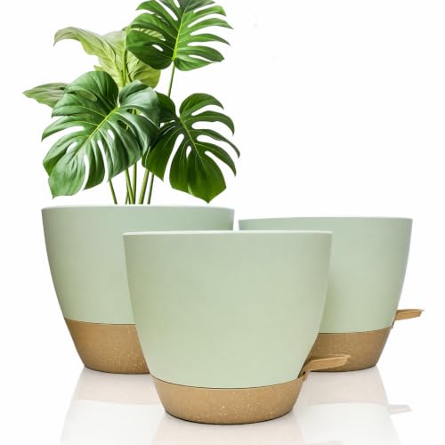 10/9/8 Inch Plastic Planters Self Watering Pots for Plants