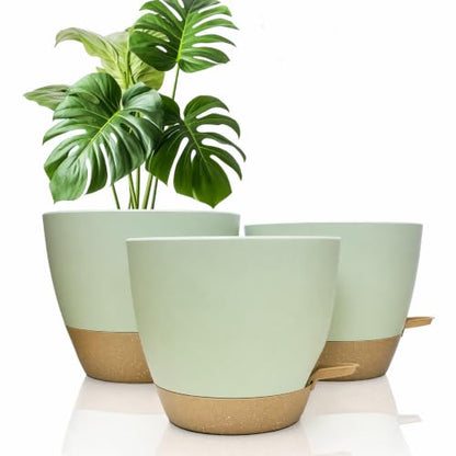 10/9/8 Inch Plastic Planters Self Watering Pots for Plants