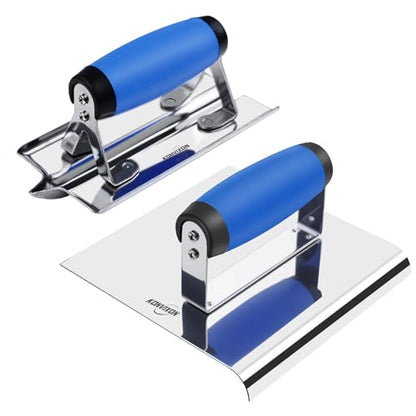 2PCS Stainless Steel Concrete Edger & Concrete Groover Tool - style: 2PCS - Concrete Edger & Groover