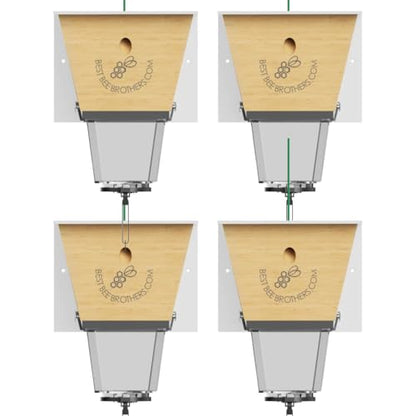 Ultimate Pro Outdoor Carpenter Bee Trap by Best Bee Brothers, White 4-Pack - color: White, size: 4 Pack