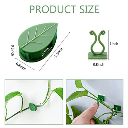 100 Pcs Plant Climbing Wall Fixture Clips, Self-Adhesive Hook for Vines - color: 50Pcs+50Pcs