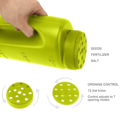 Seed Spreader, Hand Crank Shaker Cup for Grass Seeds Fertilizer