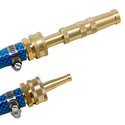 Twinkle Star Brass Heavy Duty Adjustable Twist Hose Nozzle Set - color: Nozzle Jet 1 Pack