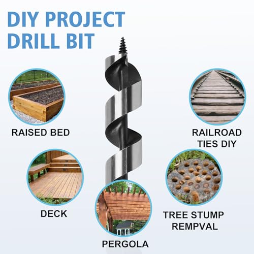 30 x 300mm (Approx. 1-3/16 x 12 Inch) Wood Auger Drill Bit - 1pcs - size: 30x300mm (Approx. 1-3/16 x 12")